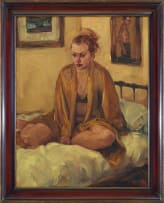 Sasha Hartslief; Untitled (Woman Sitting on a Bed)