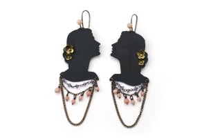 Geraldine Fenn 'Lady silhouettes' earrings