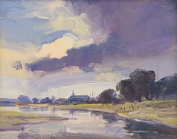 Ignatius Marx; Cloudy Landscape with Buildings in the Distance