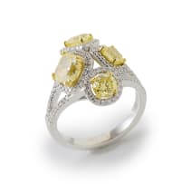 Yellow diamond dress ring