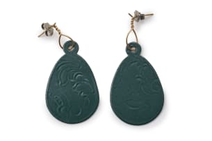 Eric Loubser powder-coated silver plate earrings