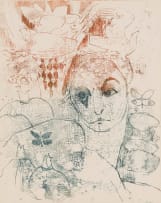 Michael Heyns; Figure with Pomegranates, Doves and Butterflies