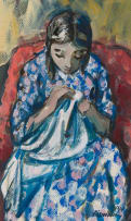 Hennie Niemann Snr; Woman Sewing