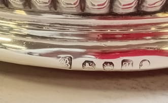 A pair of George III silver wine coasters, William Burwash, London, 1814