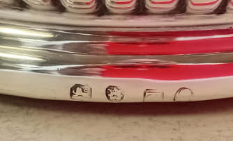 A pair of George III silver wine coasters, William Burwash, London, 1814