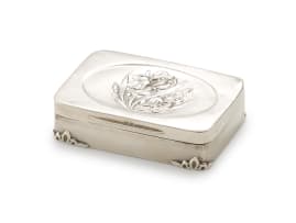 An Edward VII silver jewellery box, S W Smith & Co, Birmingham, 1904