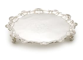 A George III silver salver, Ebenezer Coker, London, 1761