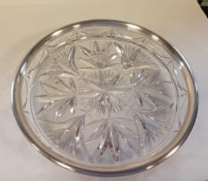 A German glass and silver mounted bowl, Theodor Müller, Germany, c.1863-1940