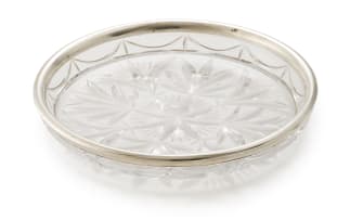 A German glass and silver mounted bowl, Theodor Müller, Germany, c.1863-1940