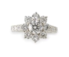 Diamond protea ring