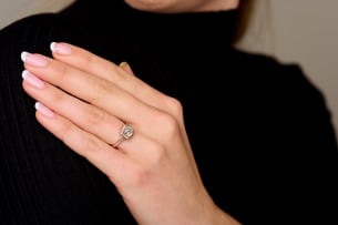 Diamond halo ring