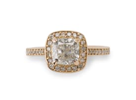 Diamond halo ring