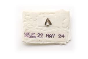 Chris de Beer 'Vervaldatum #2 (use by 22 May 24)' brooch