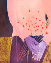 Anico Mostert; Seated Figure with Flowers