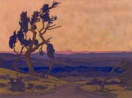 Jacob Hendrik Pierneef; Bushveld Landscape with Dirt Road