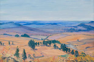 Jacob Hendrik Pierneef; Landscape with Farmlands