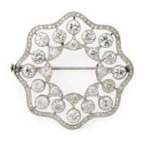 Diamond lace brooch
