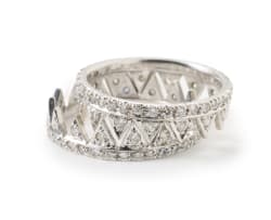Jagged diamond stack rings