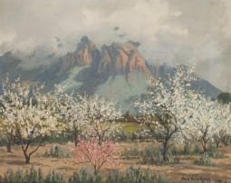 Vera Volschenk; The Orchard in the Spring - Wellington (Lente in die Vrugteboord)