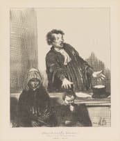 Honore Daumier; So Goes His Story; Plead Not Guilty; A Sure Case; This Saintly Woman; Such a Devoted Husband; A Respected Citizen, from the Law and Justice portfolio, six