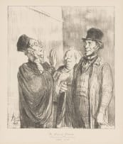 Honore Daumier; So Goes His Story; Plead Not Guilty; A Sure Case; This Saintly Woman; Such a Devoted Husband; A Respected Citizen, from the Law and Justice portfolio, six
