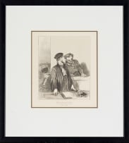 Honore Daumier; So Goes His Story; Plead Not Guilty; A Sure Case; This Saintly Woman; Such a Devoted Husband; A Respected Citizen, from the Law and Justice portfolio, six