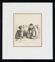 Honore Daumier; So Goes His Story; Plead Not Guilty; A Sure Case; This Saintly Woman; Such a Devoted Husband; A Respected Citizen, from the Law and Justice portfolio, six