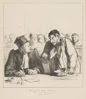 Honore Daumier; So Goes His Story; Plead Not Guilty; A Sure Case; This Saintly Woman; Such a Devoted Husband; A Respected Citizen, from the Law and Justice portfolio, six