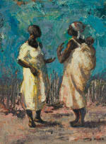 Otto Klar; Two Women in Conversation