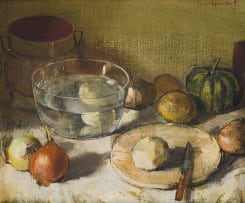 Irmin Henkel; Kitchen Still Life with Vegetables