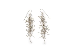 Lilly Friedlaender Gold wire kinetic earrings