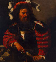 Attributed to Pietro della Vecchia; Warrior Drawing his Sword