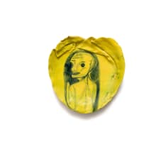 Ruan Hoffmann; Yellow plate decorated with figure