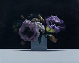 Alex Emsley; Vase with Lisianthuses