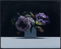 Alex Emsley; Vase with Lisianthuses