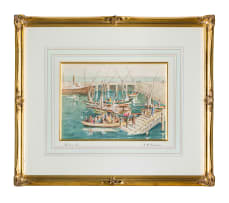 George William Pilkington; Harbour Scene