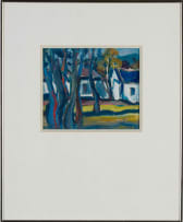 Herbert Coetzee; Outbuildings Under Trees