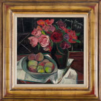 Irma Stern; Still Life with Roses and Fruit