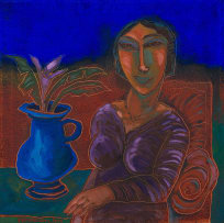 Jan Vermeiren; Seated Woman with Vase of Flowers