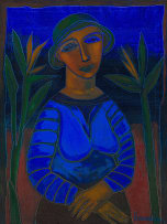 Jan Vermeiren; Portrait of a Woman with Strelitzias