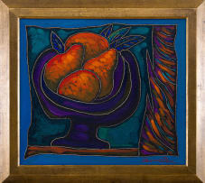 Jan Vermeiren; Purple Bowl with Pears