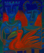 Jan Vermeiren; Figures with Bird