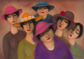 Pieter van der Westhuizen; Group of Women with Hats