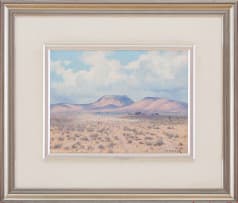 Willem Hermanus Coetzer; Extensive Landscape with Distant Mountains