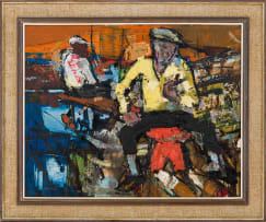 Ephraim Ngatane; Untitled (Seated Figures)