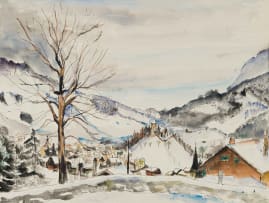 Maud Sumner; Snowy Landscape