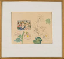 Maggie Laubser; Portrait and Flower Studies, sketch