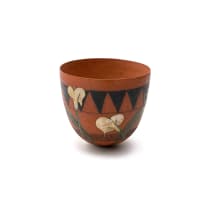 Rebecca Tetley; Terracotta Bowl painted with Arum Lilies