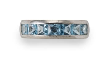 Topaz eternity ring