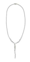 Diamond lariat necklace